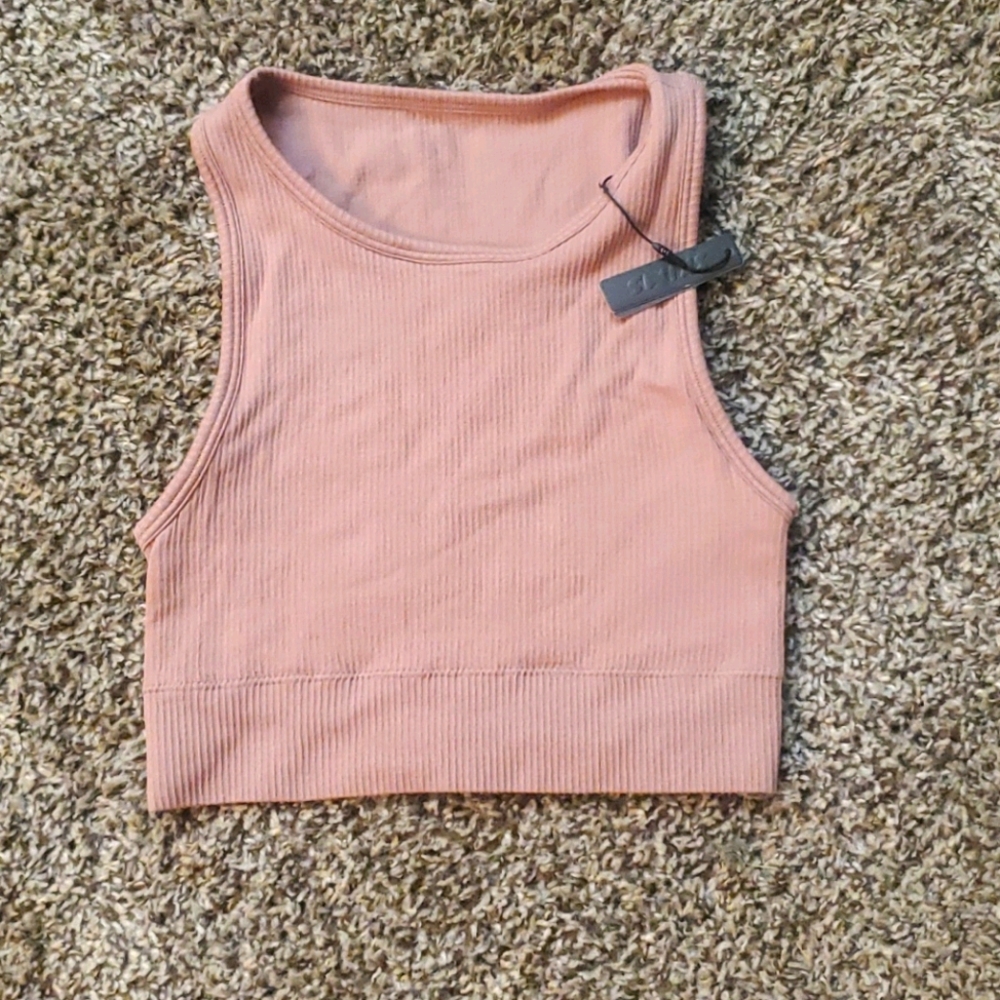 Skims Strech Rib High Neck Bra & Stretch Rib Short